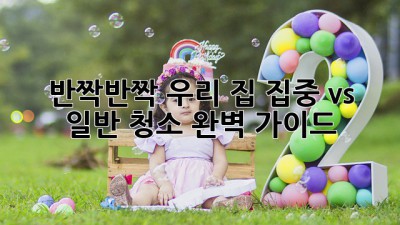 ✨ 반짝반짝 우리 집! 집중 vs 일반 청소 완벽 가이드 🏠