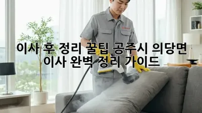 이사 후 정리 꿀팁: 공주시 의당면 이사 완벽 정리 가이드